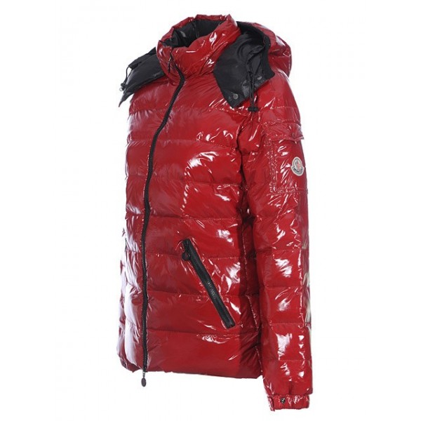 Moncler Fashion rosso Breve Mock Collar E Zipper caldo Cappotti uscita